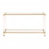 Nouveau Console Table - Brushed Brass - Front