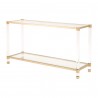 Nouveau Console Table - Brushed Brass - Angled