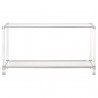Nouveau Console Table - Brushed Stainless Steel Lucite - Front