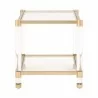 Nouveau End Table - Brushed Brass - Front Angle - Nouveau End Table - Brushed Brass - Front Angle