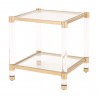 Nouveau End Table - Brushed Brass - Angled