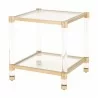Nouveau End Table - Brushed Brass - Front Side Angle - Nouveau End Table - Brushed Brass - Front Side Angle