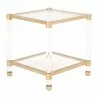 Nouveau End Table - Brushed Brass - Angled - Nouveau End Table - Brushed Brass - Angled