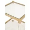 Nouveau End Table - Brushed Brass - Top Angled - Nouveau End Table - Brushed Brass - Top Angled