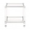 Nouveau End Table - Brushed Stainless Steel Lucite - Site