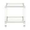 Nouveau End Table - Brushed Stainless Steel Lucite - Site - Nouveau End Table - Brushed Stainless Steel Lucite - Site