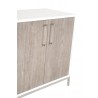 Essentials For Living Atticus Media Sideboard - Natural Gray Acacia - Angled