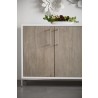 Nouveau Media Sideboard - Natural Gray - Side and Front View