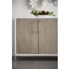 Essentials For Living Atticus Media Sideboard - Natural Gray Acacia - Angled with Cabinet