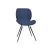 Bellini Modern Living Sean Dining Chair in Dark Blue - Set of Two - Front Side Angle