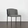 Sunpan Pearce Dining Chair Dark Grey-Abbington Navy - Front Side Angle - Sunpan Pearce Dining Chair Dark Grey-Abbington Navy - Front Side Angle
