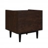 Manhattan Comfort Duane Modern Ribbed Nightstand with Full Extension Drawer in Dark Brown And Black Back