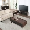 Manhattan Comfort Duane Modern Ribbed Room Set  in Dark Brown Blue - Manhattan Comfort Duane Modern Ribbed Room Set  in Dark Brown Blue