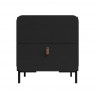 Manhattan Comfort Mid-Century Modern Bogardus Nightstand Black Front