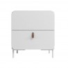 Manhattan Comfort Mid-Century Modern Bogardus Nightstand White Front