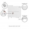 Manhattan Comfort Mid-Century Modern Bogardus Nightstand White Details