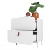 Manhattan Comfort Mid-Century Modern Bogardus End Table White