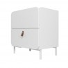 Manhattan Comfort Mid-Century Modern Bogardus Nightstand White Side