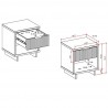 Manhattan Comfort Granville Modern Nightstand 1.0 with 1 Full Extension Drawers