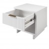 Manhattan Comfort Granville Modern Nightstand 1.0 with 1 Full Extension Drawers in White Open