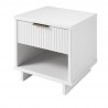 Manhattan Comfort Granville Modern Nightstand 1.0 with 1 Full Extension Drawers in White Side