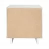 Manhattan Comfort Granville Modern Nightstand 1.0 with 1 Full Extension Drawers in White Back - Manhattan Comfort Granville Modern Nightstand 1.0 with 1 Full Extension Drawers in White Back
