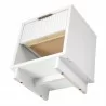 Manhattan Comfort Granville Modern Nightstand 1.0 with 1 Full Extension Drawers in White Bottom - Manhattan Comfort Granville Modern Nightstand 1.0 with 1 Full Extension Drawers in White Bottom