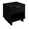 Manhattan Comfort Granville Modern Nightstand 1.0 with 1 Full Extension Drawers in Black Side