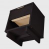 Manhattan Comfort Granville Modern Nightstand 1.0 with 1 Full Extension Drawers in Black Bottom