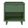 Manhattan Comfort Granville Modern Nightstand 1.0 with 1 Full Extension Drawers in Sage Green Front