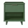 Manhattan Comfort Granville Modern Nightstand 1.0 with 1 Full Extension Drawers in Sage Green Front - Manhattan Comfort Granville Modern Nightstand 1.0 with 1 Full Extension Drawers in Sage Green Front