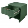 Manhattan Comfort Granville Modern Nightstand 1.0 with 1 Full Extension Drawers in Sage Green Open