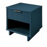 Manhattan Comfort Granville Modern Nightstand 1.0 with 1 Full Extension Drawers in Midnight Blue