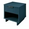 Manhattan Comfort Granville Modern Nightstand 1.0 with 1 Full Extension Drawers in Midnight Blue - Manhattan Comfort Granville Modern Nightstand 1.0 with 1 Full Extension Drawers in Midnight Blue