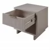 Manhattan Comfort Granville Modern Nightstand 1.0 with 1 Full Extension Drawers in Light Grey Open - Manhattan Comfort Granville Modern Nightstand 1.0 with 1 Full Extension Drawers in Light Grey Open