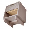 Manhattan Comfort Granville Modern Nightstand 1.0 with 1 Full Extension Drawers in Light Grey Bottom