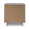 Manhattan Comfort Granville Modern Nightstand 2.0 with 2 Full Extension Drawers in White Back