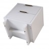 Manhattan Comfort Granville Modern Nightstand 2.0 with 2 Full Extension Drawers in White Bottom