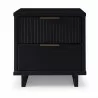 Manhattan Comfort Granville Modern Nightstand 2.0 with 2 Full Extension Drawers in Black Front - Manhattan Comfort Granville Modern Nightstand 2.0 with 2 Full Extension Drawers in Black Front