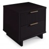 Manhattan Comfort Granville Modern Nightstand 2.0 with 2 Full Extension Drawers in Black Side