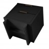 Manhattan Comfort Granville Modern Nightstand 2.0 with 2 Full Extension Drawers in Black Bottom