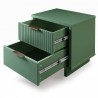 Manhattan Comfort Granville Modern Nightstand 2.0 with 2 Full Extension Drawers in Sage Green Open