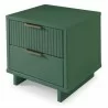 Manhattan Comfort Granville Modern Nightstand 2.0 with 2 Full Extension Drawers in Sage Green Side - Manhattan Comfort Granville Modern Nightstand 2.0 with 2 Full Extension Drawers in Sage Green Side