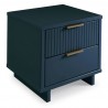Manhattan Comfort Granville Modern Nightstand 2.0 with 2 Full Extension Drawers in Midnight Blue Side