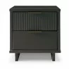 Manhattan Comfort Granville Modern Nightstand 2.0 with 2 Full Extension Drawers in Dark Grey Front - Manhattan Comfort Granville Modern Nightstand 2.0 with 2 Full Extension Drawers in Dark Grey Front