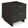 Manhattan Comfort Granville Modern Nightstand 2.0 with 2 Full Extension Drawers in Dark Grey Side - Manhattan Comfort Granville Modern Nightstand 2.0 with 2 Full Extension Drawers in Dark Grey Side