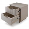 Manhattan Comfort Granville Modern Nightstand 2.0 with 2 Full Extension Drawers in Light Grey Open