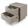 Manhattan Comfort Granville Modern Nightstand 2.0 with 2 Full Extension Drawers in Light Grey Open - Manhattan Comfort Granville Modern Nightstand 2.0 with 2 Full Extension Drawers in Light Grey Open