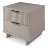 Manhattan Comfort Granville Modern Nightstand 2.0 with 2 Full Extension Drawers in Light Grey Side