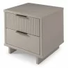 Manhattan Comfort Granville Modern Nightstand 2.0 with 2 Full Extension Drawers in Light Grey Side - Manhattan Comfort Granville Modern Nightstand 2.0 with 2 Full Extension Drawers in Light Grey Side